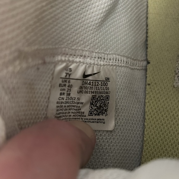 nike blazer mid white light zitron’s youth size 7 - Picture 4 of 5